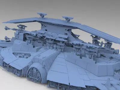 Jupiter alien ruins 3D model