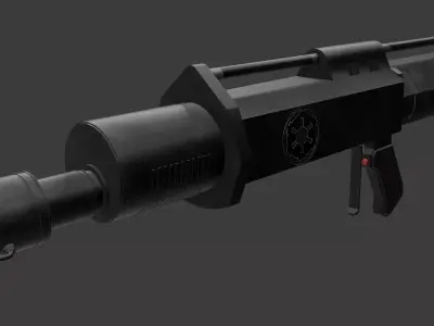 Imperial Oppressor Flamethrower Low-poly 3D model