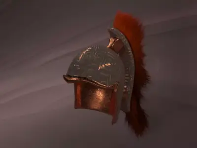 roman helmet Low-poly 3D model