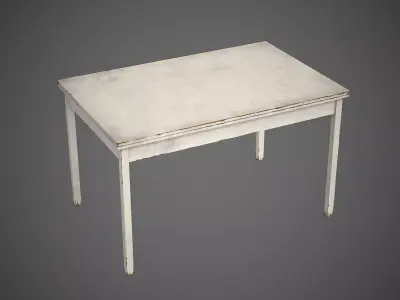 Table Old Painted Low-poly 3D model