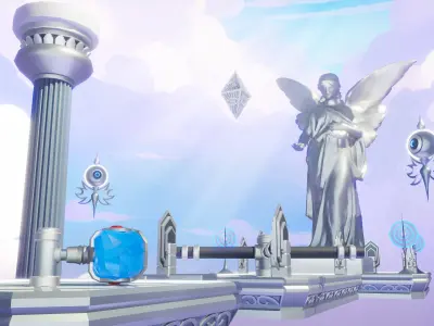 Platformer 9 Heaven Low-poly 3D model