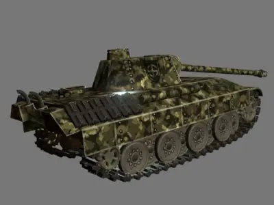 german tank panther ww2 Low-poly 3D model