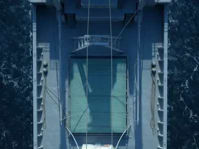 High detailed White Army Ship Scene - Model 3D model