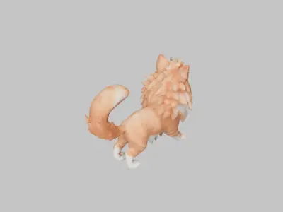 Maine Coon Orange Cat Low-poly 3D model
