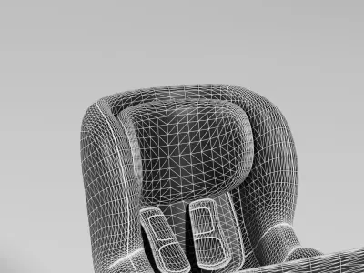 Pink Britax Romer Dualfix M 0-18 kg Baby car seat S Low-poly 3D model