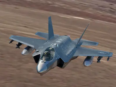 F35A Lightning II - Rigged - with high resolution Textures Low-poly 3D model