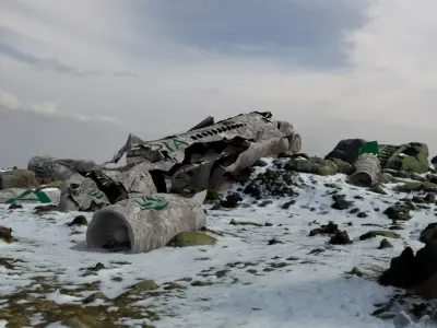 3D crash site Low-poly 3D model