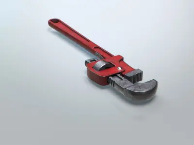 Pipe Wrench 3D model 3