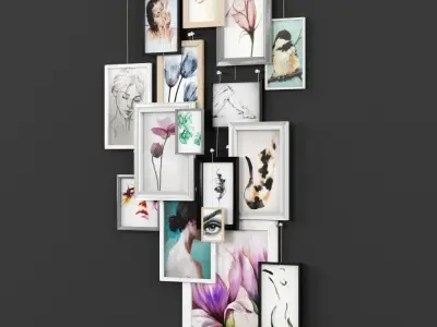 Pic set 09 Collection of drawings 3D model