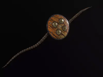 Tiger Pelt Maduvu - Tamil Melee Weapon Low-poly 3D model
