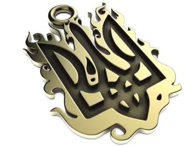 ukrainian trident patriot Free 3D print model