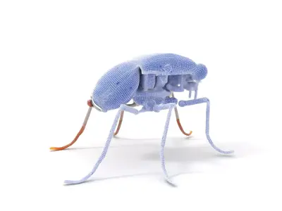 Orange Mech Beetle model pack Low-poly 3D model