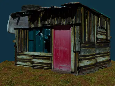 Shanty cabin Free low-poly 3D model