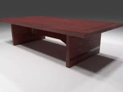 Low quality wood table Free 3D model