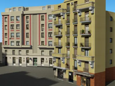 Building Collection 85-88 Low-poly 3D model