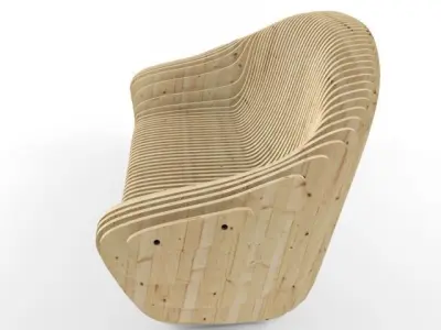 Parametric bench Free 3D model