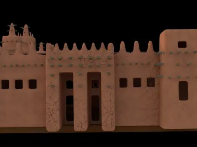 Clay building 3D model