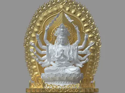 Bodhisattva Thousand-armed 3D model