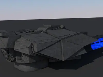 Laser turret Low-poly 3D model