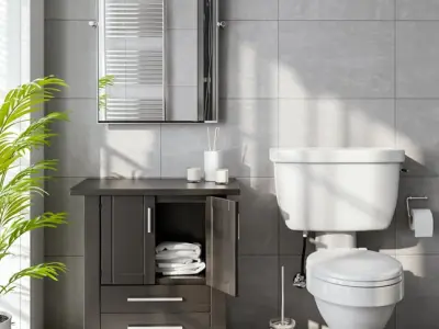  Bathroom Cabinet Model, Black 