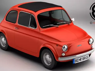 Fiat 500 R 3D model
