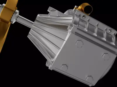 Airplane engine 3D print model