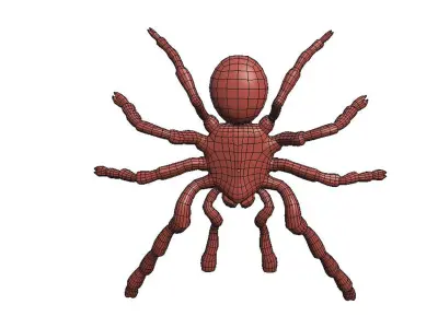 Tarantula low poly spider 3D model