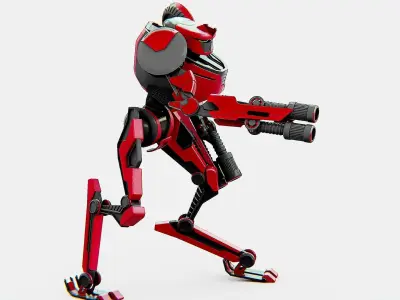 MILITARY DROID ELOSH Rigged for Unreal Engine - Unity - MIXAMO 3D model