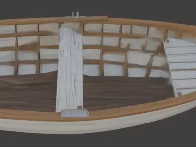 Wooden Boat 3d Model Small Boat Fish Boat 3D model