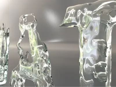 Aqua Logo Water Text 3D model