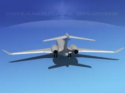 Bombardier Global 5000 Bare Metal 3D model