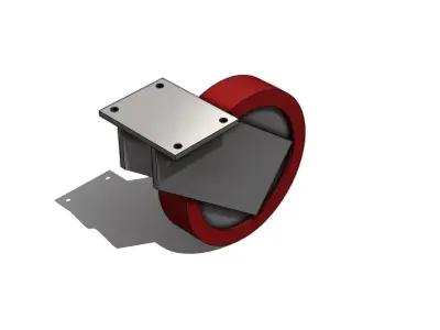 Roda de Borracha Novex R414 BFS Rubber Wheel 3D model