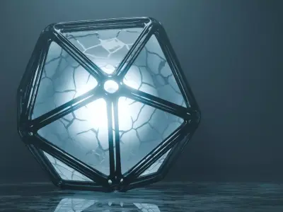 Futuristic Sci-Fi Icosahedron Core 3D model