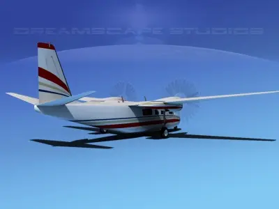 Rockwell Turbo Commander 690 V12 3D model