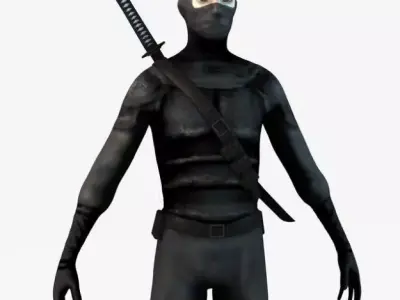 Ninja with Katana 3D model