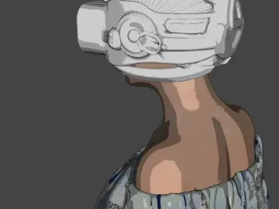 MG3-092023 Cyberpunk Headset 3D print model