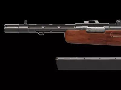 kpist m39 Swedish submachine gun Low-poly 3D model