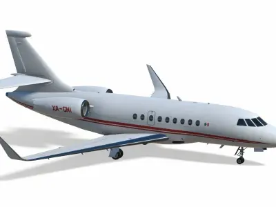 Dassault Falcon 2000LX Low-poly 3D model