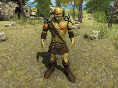 Orc Warrior Low-poly 3D model