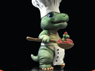 DINO CHEFF - V018 1 3D print model