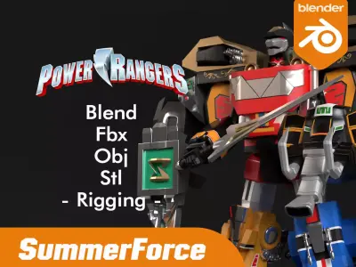 Mega Dragonzord - Power Ranger 3D model