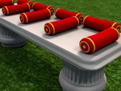 Marble Bench Free low-poly 3D model