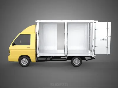 BOX TRUCK PICKUP BAKKIE WIND DEFLECTOR TRAILER ROOF SPOILER CAB 3D model