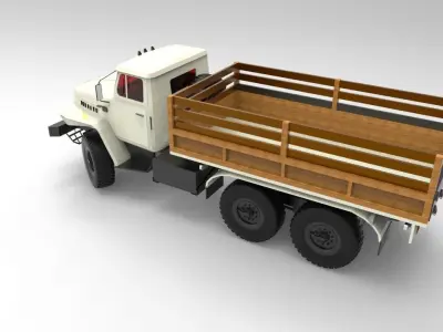 Ural-4320 General Purpose Truck 3D model