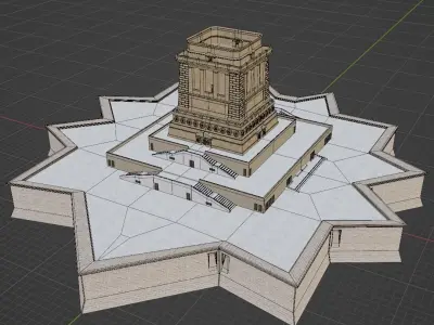 statue of liberty pedestal 3D model