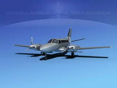 Cessna 404 Titan Bare Metal 3D model