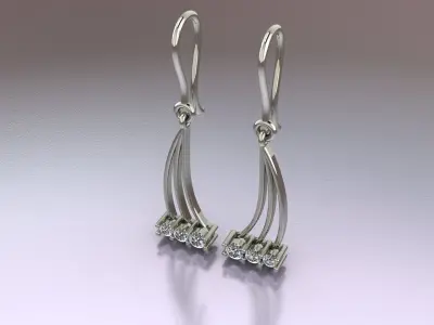  EARRING Jewelery 3D printed model 3D print model
