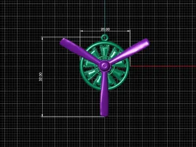 Plane engine 3D print model