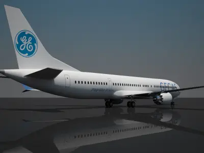 Gecas boeing 737 max 10 3D model