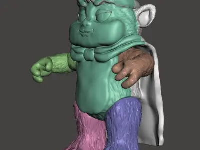 STL File 3D Ewoks Asha 3D print model 3D print model  3D print model purchase